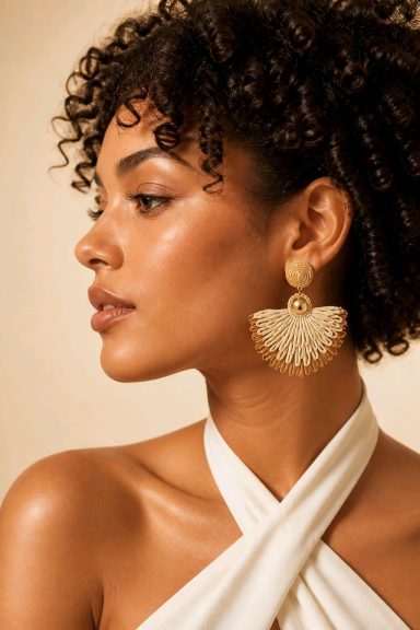 Oorbellen Waaiervorm Elegant & Zomers